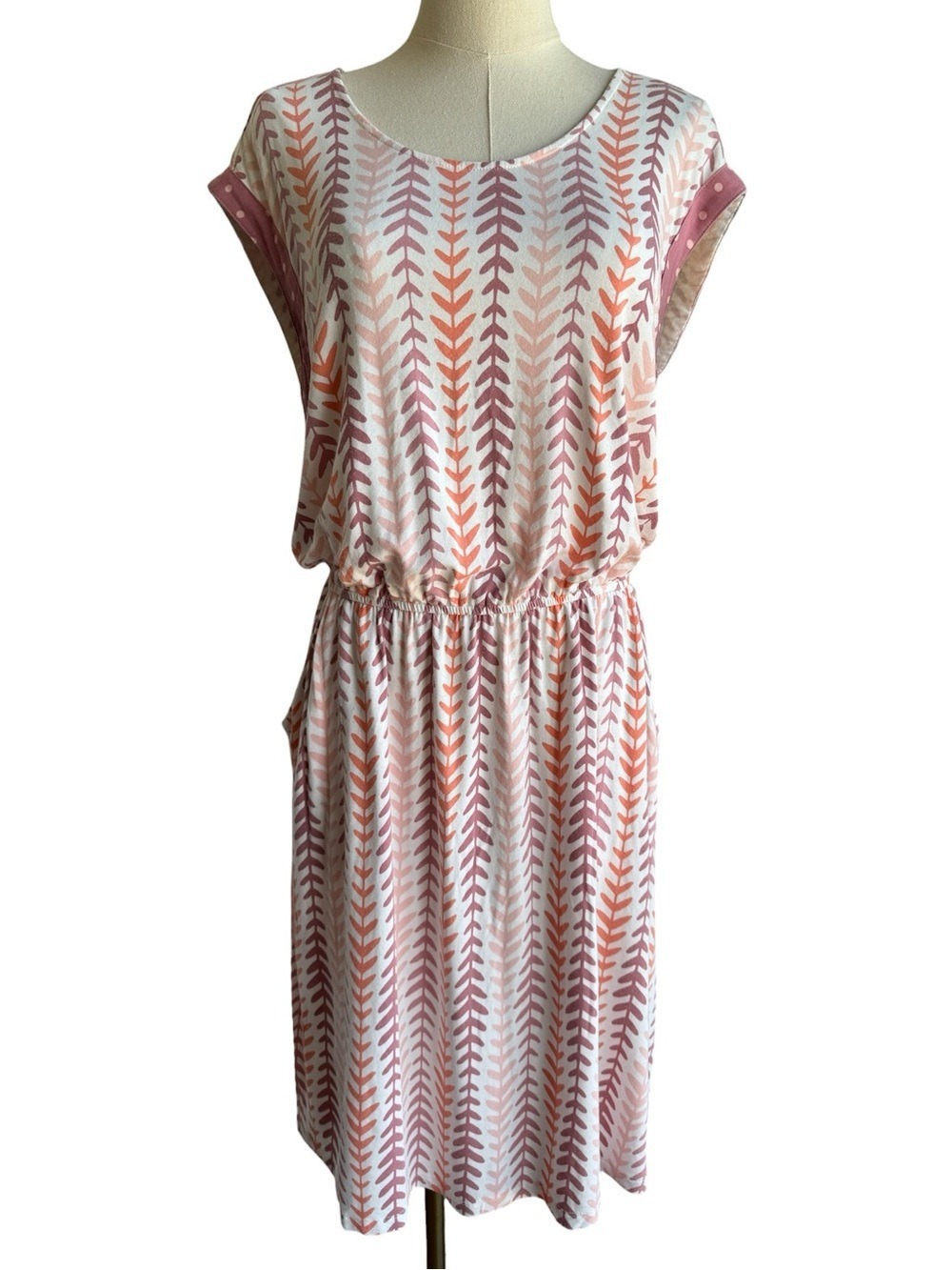 Matilda Jane Fortune Teller Dress Sz Small Pink Orange Sundress Pockets! Summer